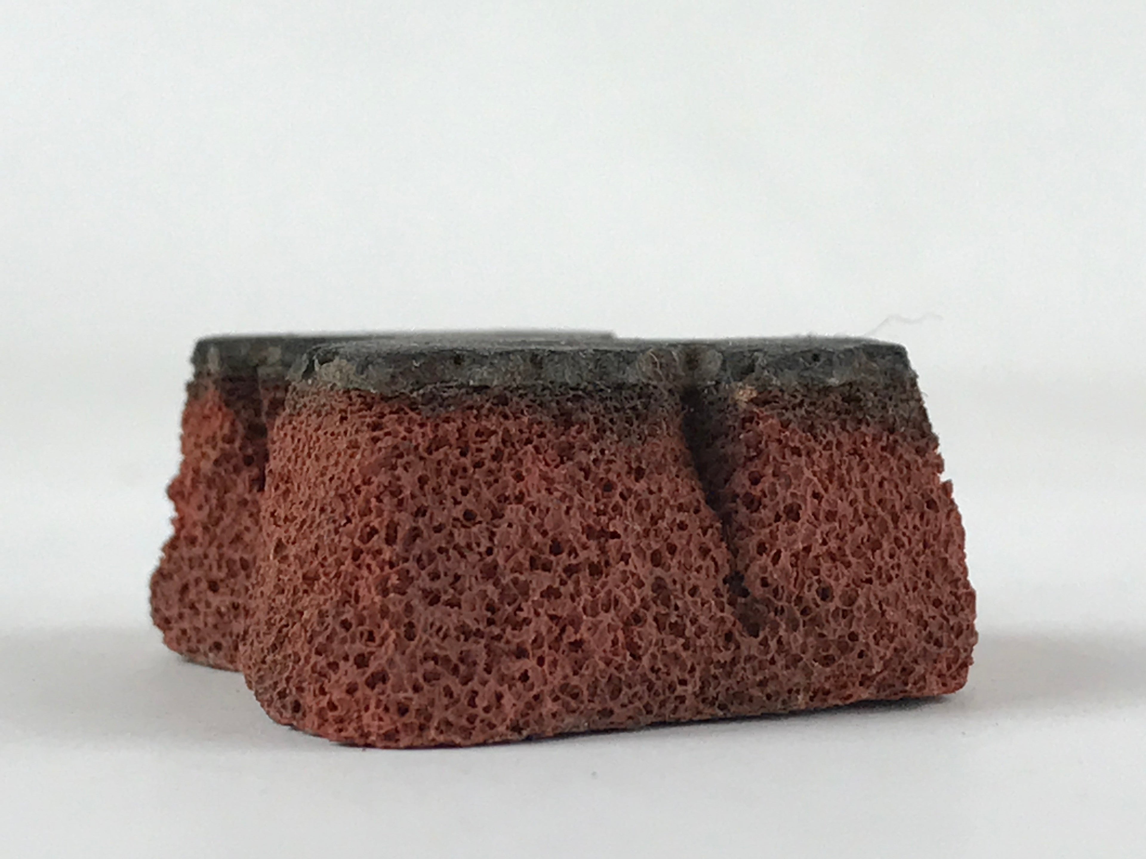 Japanese Rubber Stamp Leaf Vtg Black Floral Sponge Base Stationary HS265