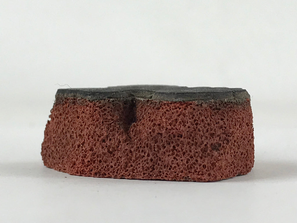 Japanese Rubber Stamp Leaf Vtg Black Floral Sponge Base Stationary HS265