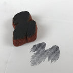 Japanese Rubber Stamp Leaf Vtg Black Floral Sponge Base Stationary HS265
