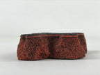 Japanese Rubber Stamp Man Holding Gunbai Vtg Sponge Base Stationary HS277