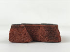 Japanese Rubber Stamp Man Holding Gunbai Vtg Sponge Base Stationary HS277