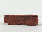 Japanese Rubber Stamp Man Holding Gunbai Vtg Sponge Base Stationary HS277