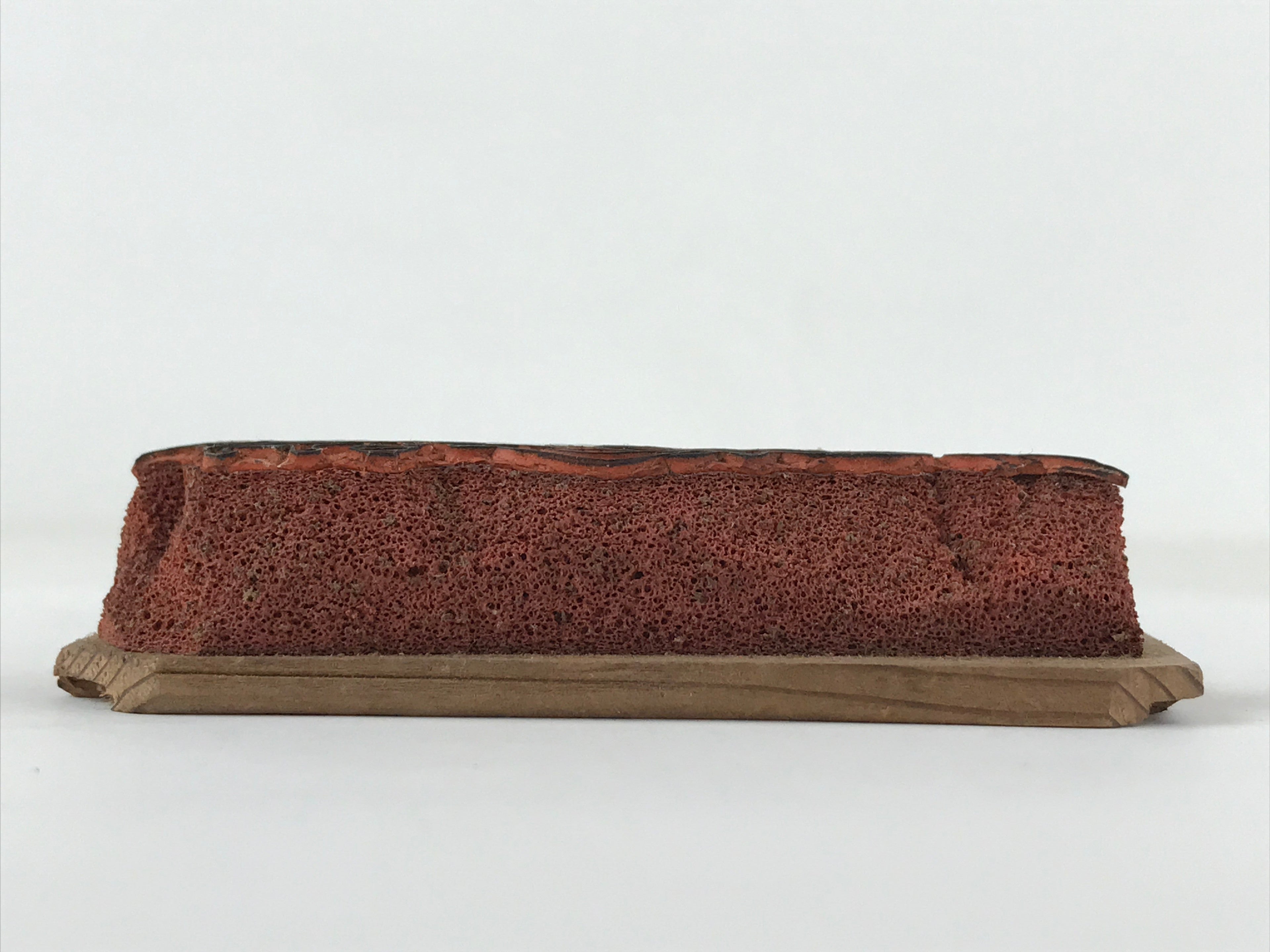 Japanese Rubber Stamp Man Sitting Under Tree Vtg Tea Pot Sponge Base HS282