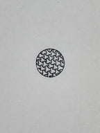 Japanese Rubber Stamp Nested Triangle Pattern Vtg Sponge Base Stationary HS187