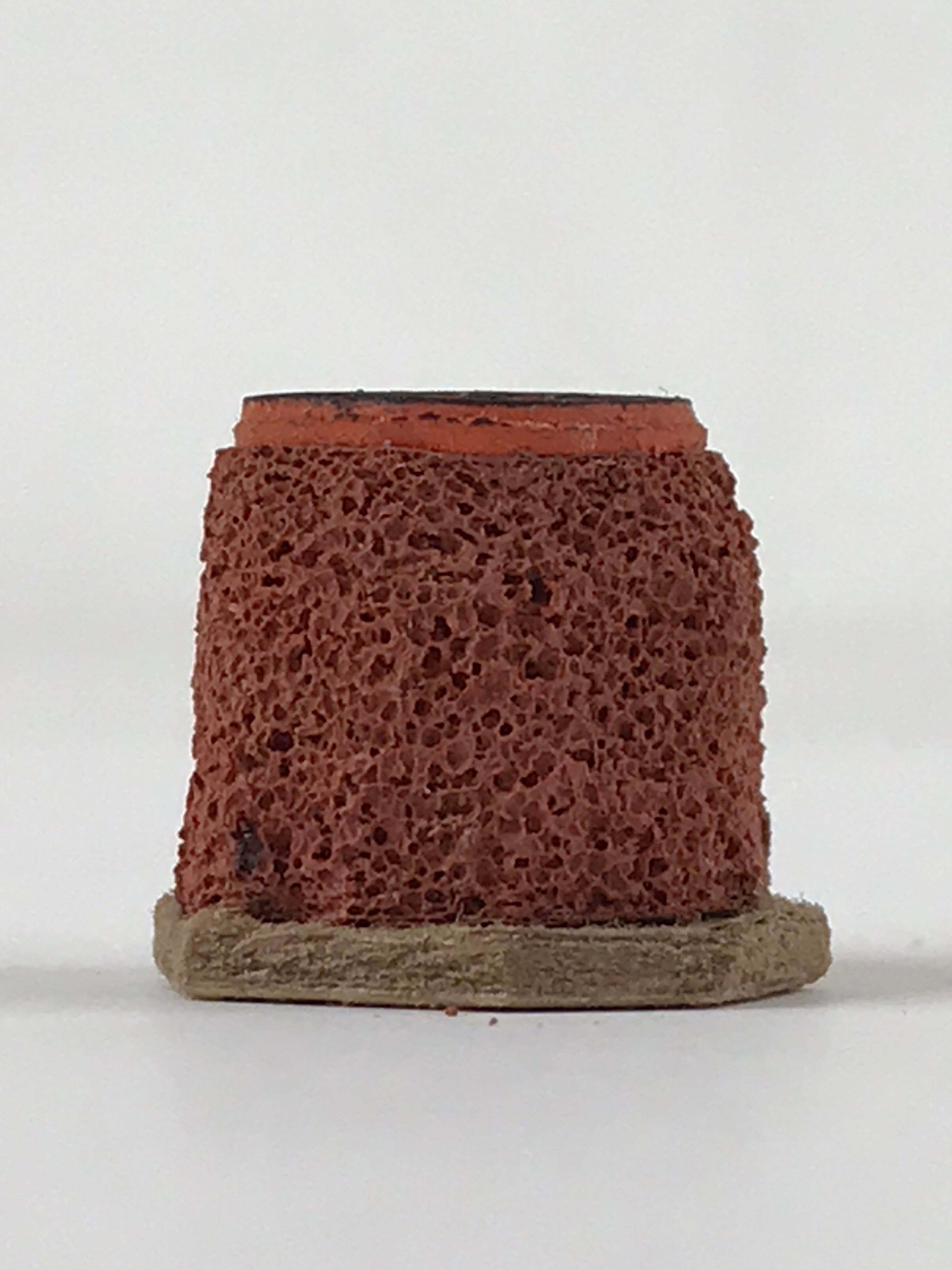 Japanese Rubber Stamp Nested Triangle Pattern Vtg Sponge Base Stationary HS187