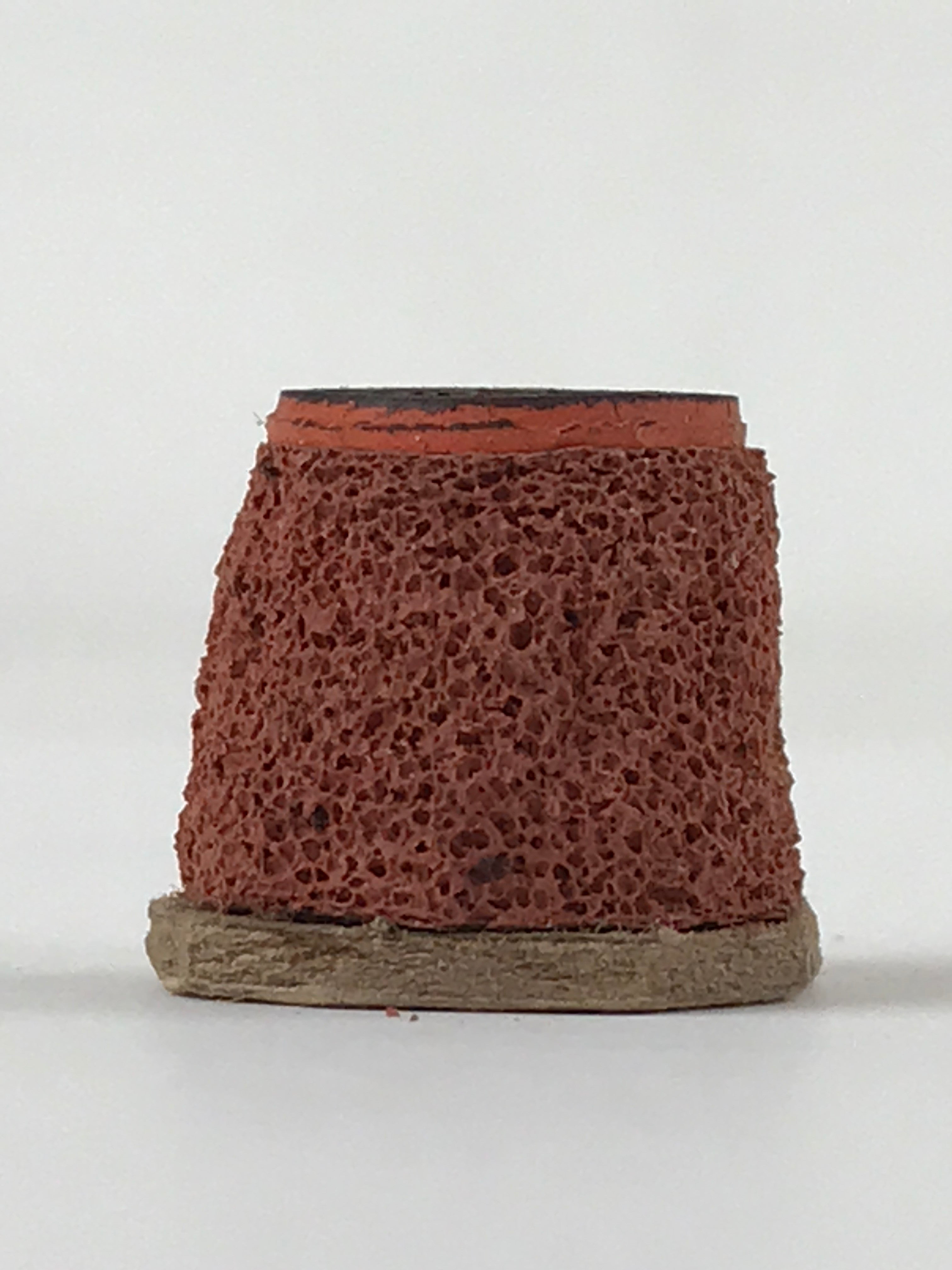 Japanese Rubber Stamp Nested Triangle Pattern Vtg Sponge Base Stationary HS187