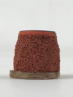 Japanese Rubber Stamp Nested Triangle Pattern Vtg Sponge Base Stationary HS187