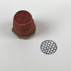 Japanese Rubber Stamp Nested Triangle Pattern Vtg Sponge Base Stationary HS187