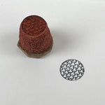 Japanese Rubber Stamp Nested Triangle Pattern Vtg Sponge Base Stationary HS187