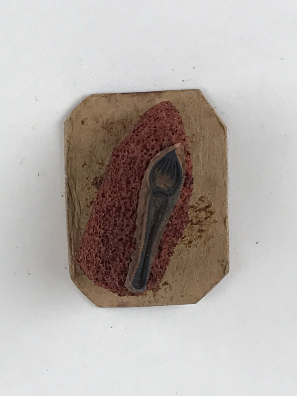 Japanese Rubber Stamp Pencil Brush Vtg Sponge Base Stationary HS207