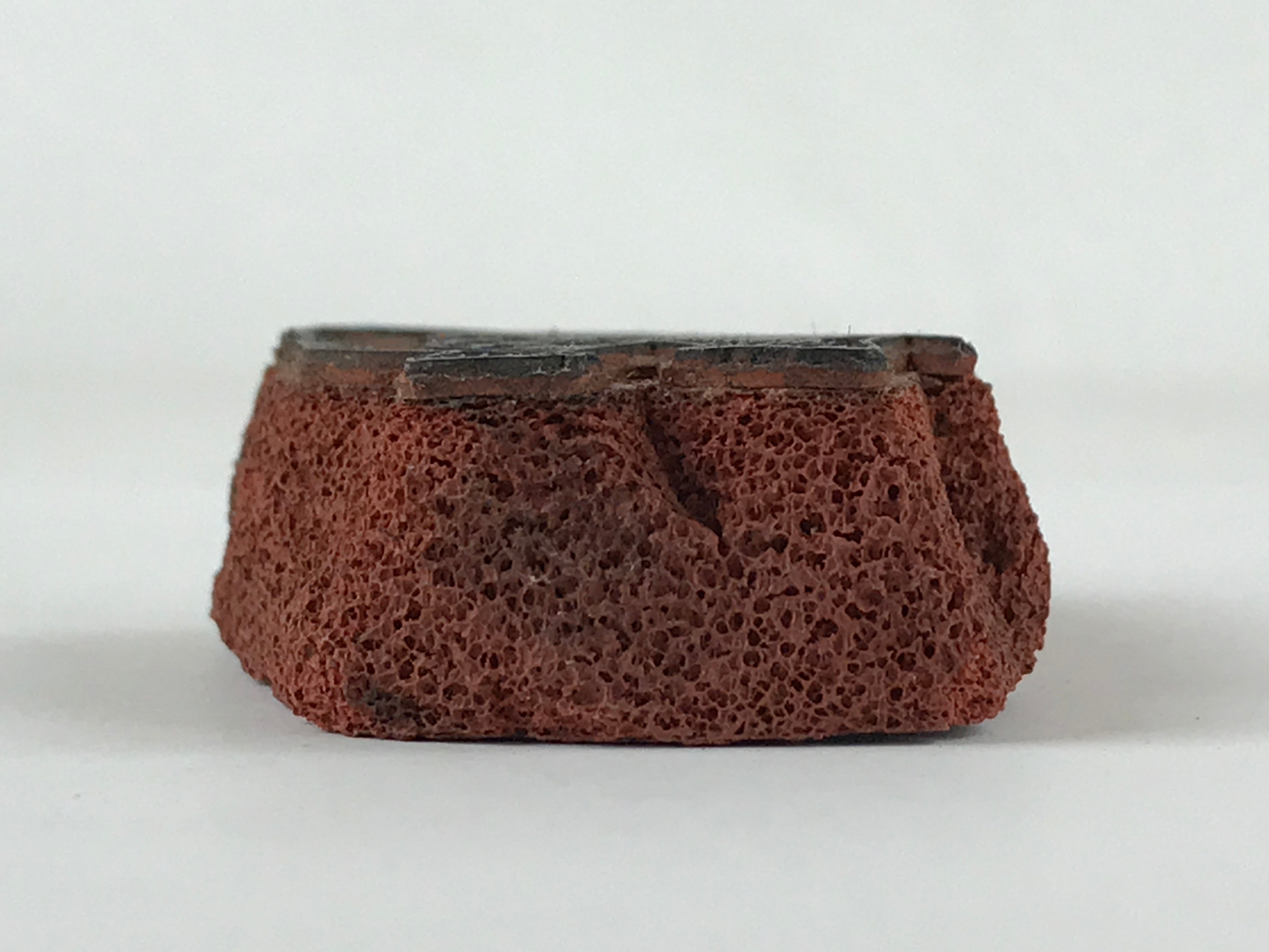 Japanese Rubber Stamp People Riding Elephant Vtg Sponge Base Stationary HS261