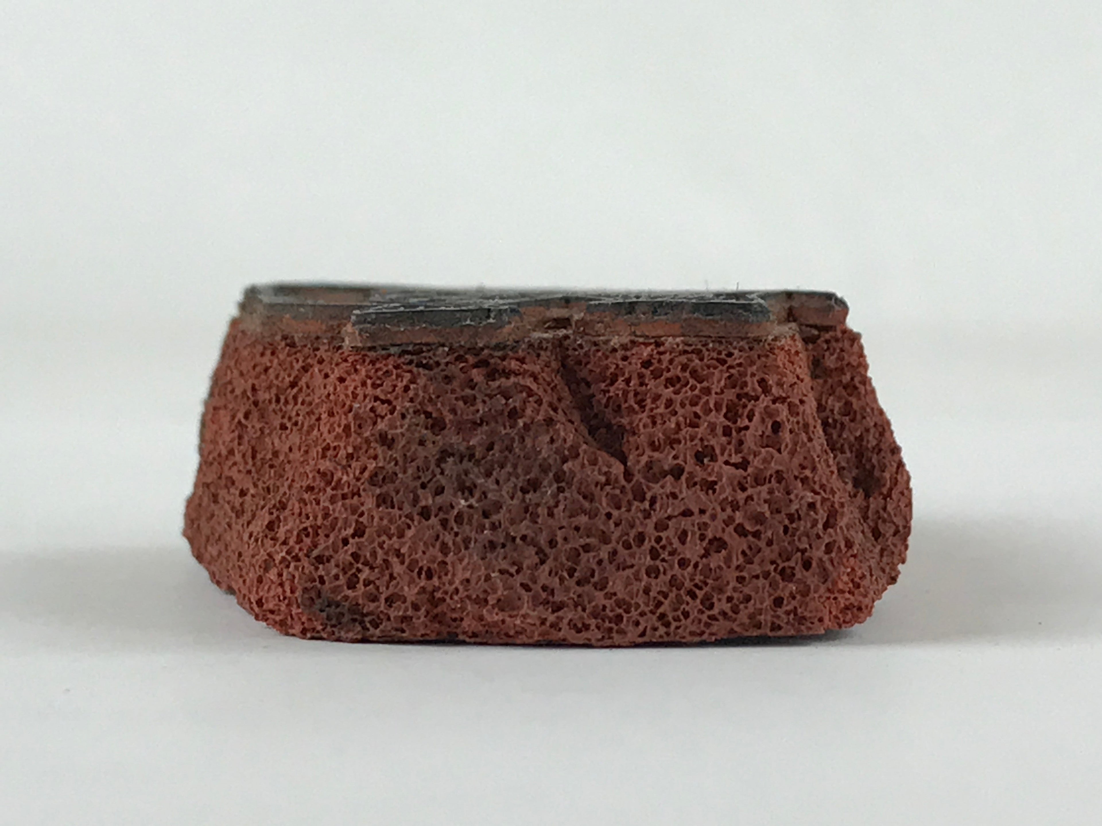 Japanese Rubber Stamp People Riding Elephant Vtg Sponge Base Stationary HS261