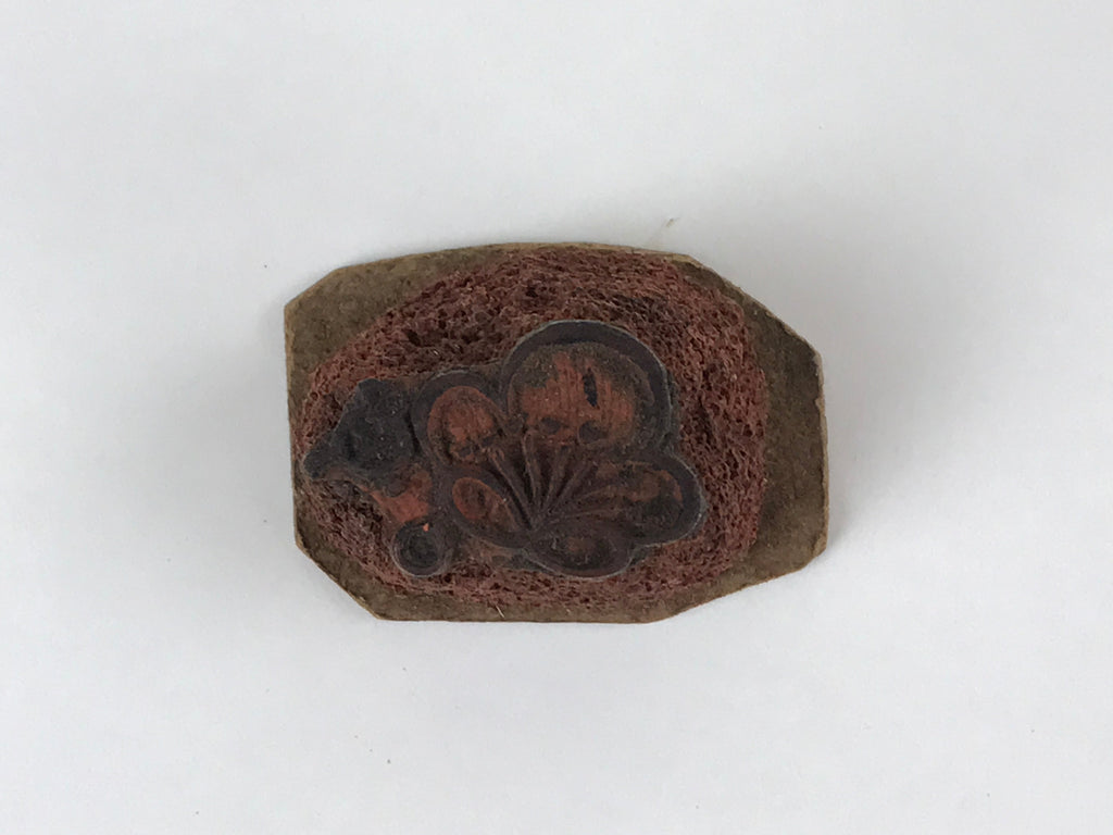 Japanese Rubber Stamp Plum Blossom Vtg Ume Sponge Base Stationary HS231
