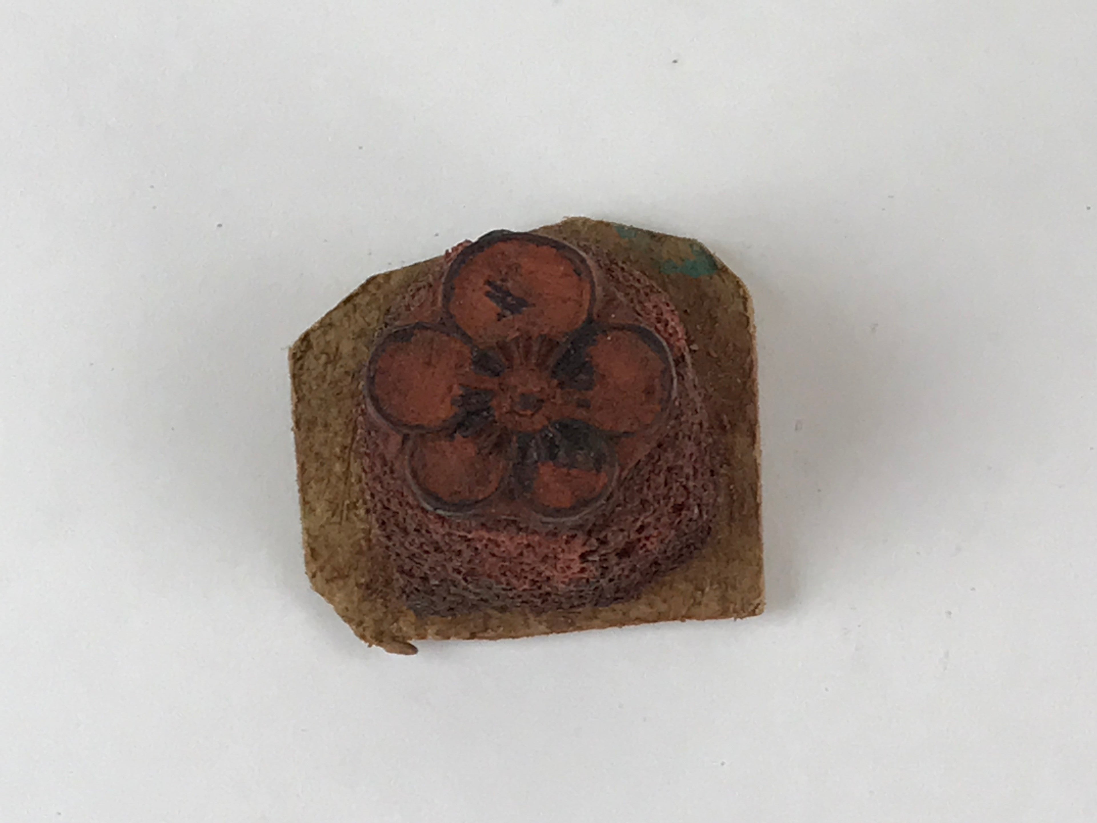 Japanese Rubber Stamp Plum Flower Vtg 5 Petals Sponge Base Stationary HS198