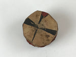 Japanese Rubber Stamp Round Kanji Vtg Sponge Base Stationary HS210