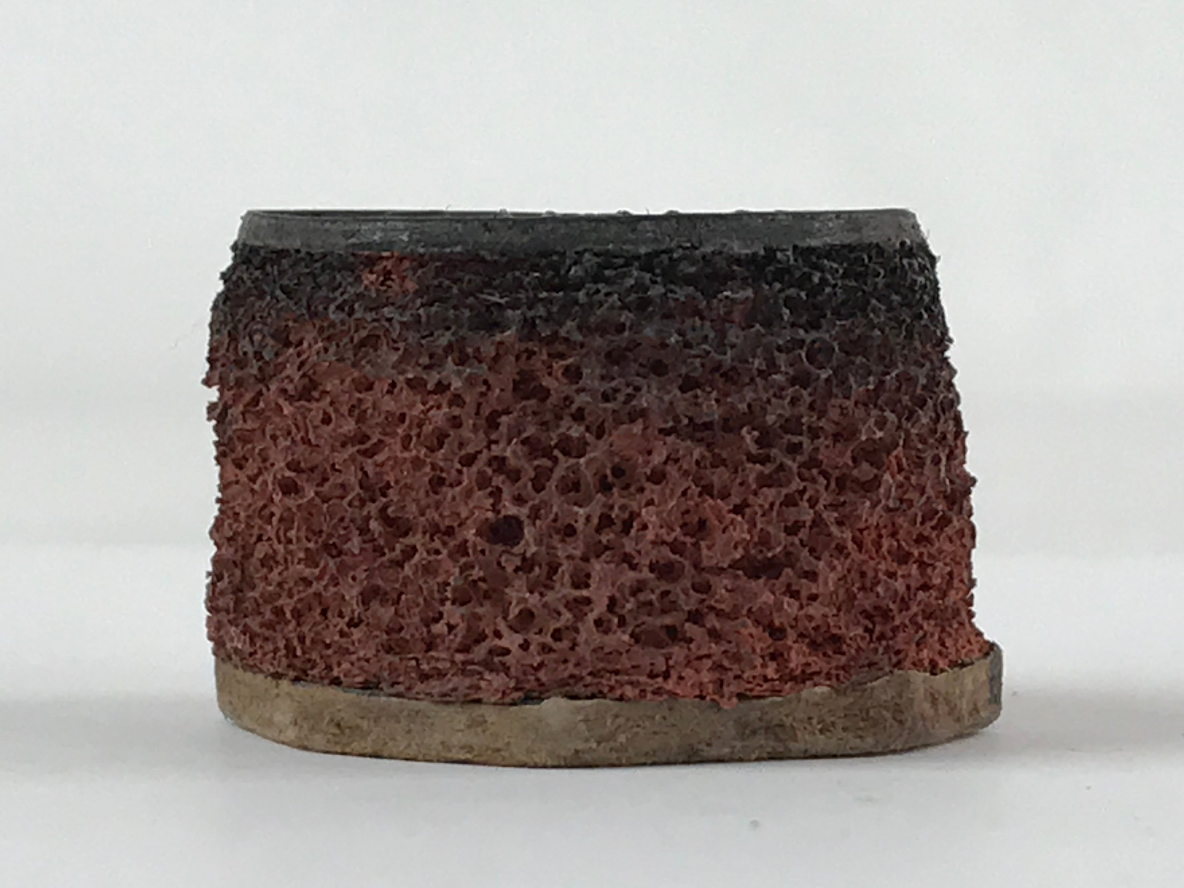 Japanese Rubber Stamp Round Kanji Vtg Sponge Base Stationary HS210