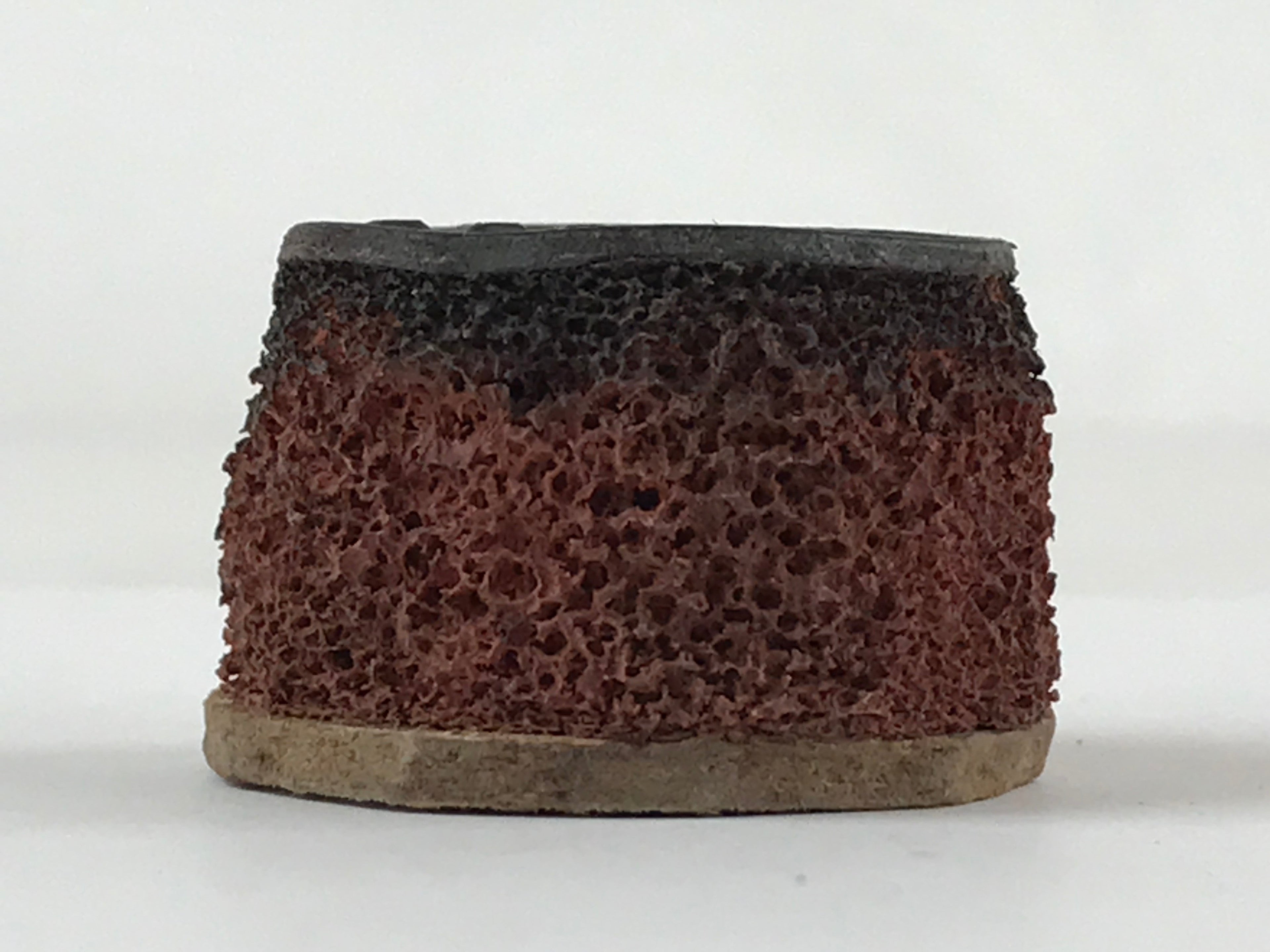 Japanese Rubber Stamp Round Kanji Vtg Sponge Base Stationary HS210