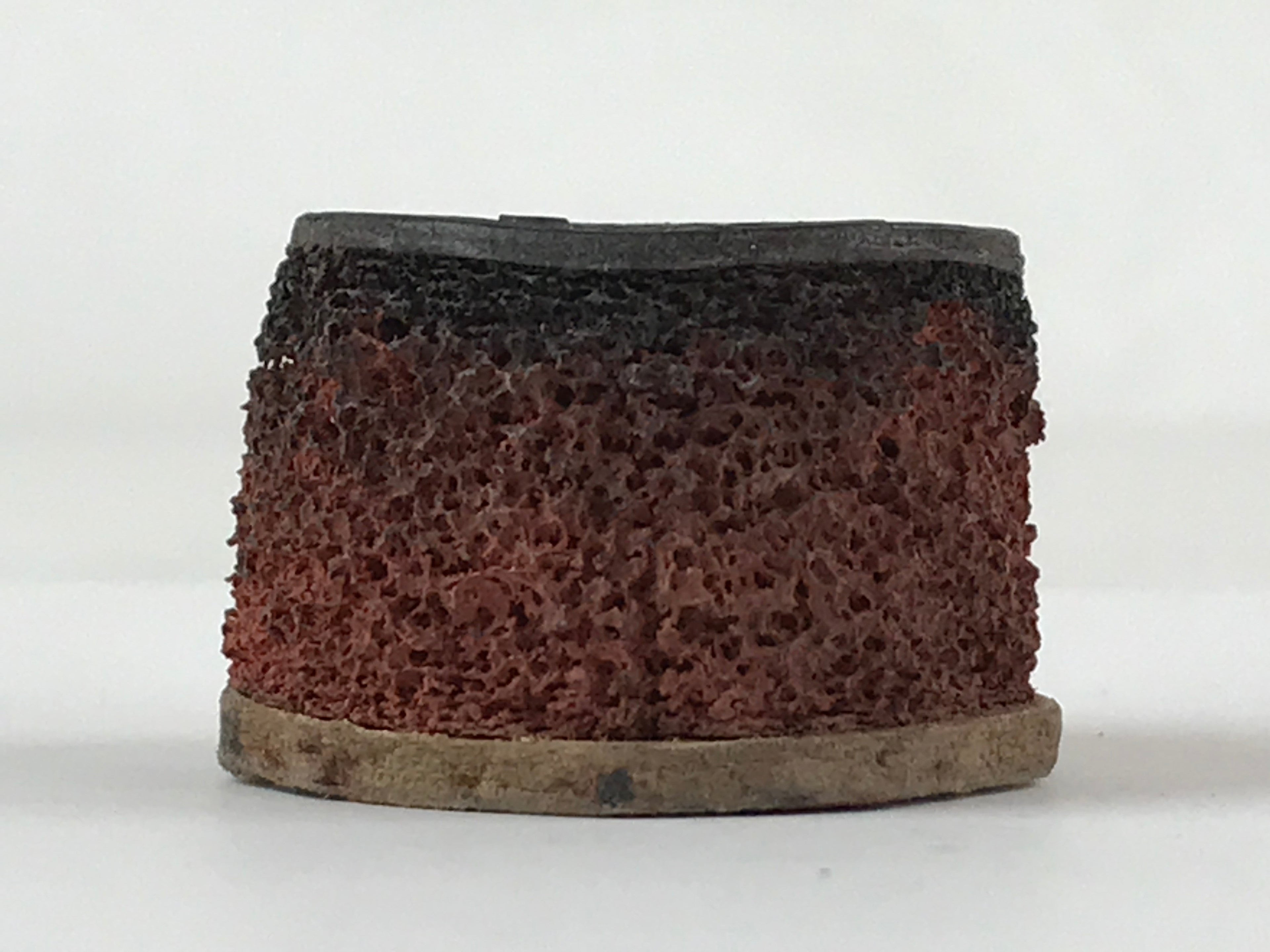 Japanese Rubber Stamp Round Kanji Vtg Sponge Base Stationary HS210