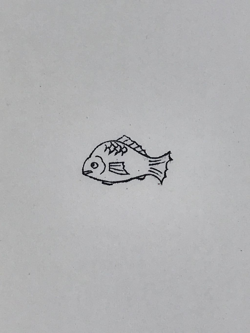 Japanese Rubber Stamp Sea Bream Vtg Fish Luck Sponge Base Stationary HS189