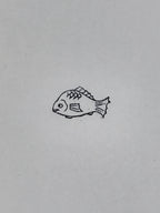 Japanese Rubber Stamp Sea Bream Vtg Fish Luck Sponge Base Stationary HS189
