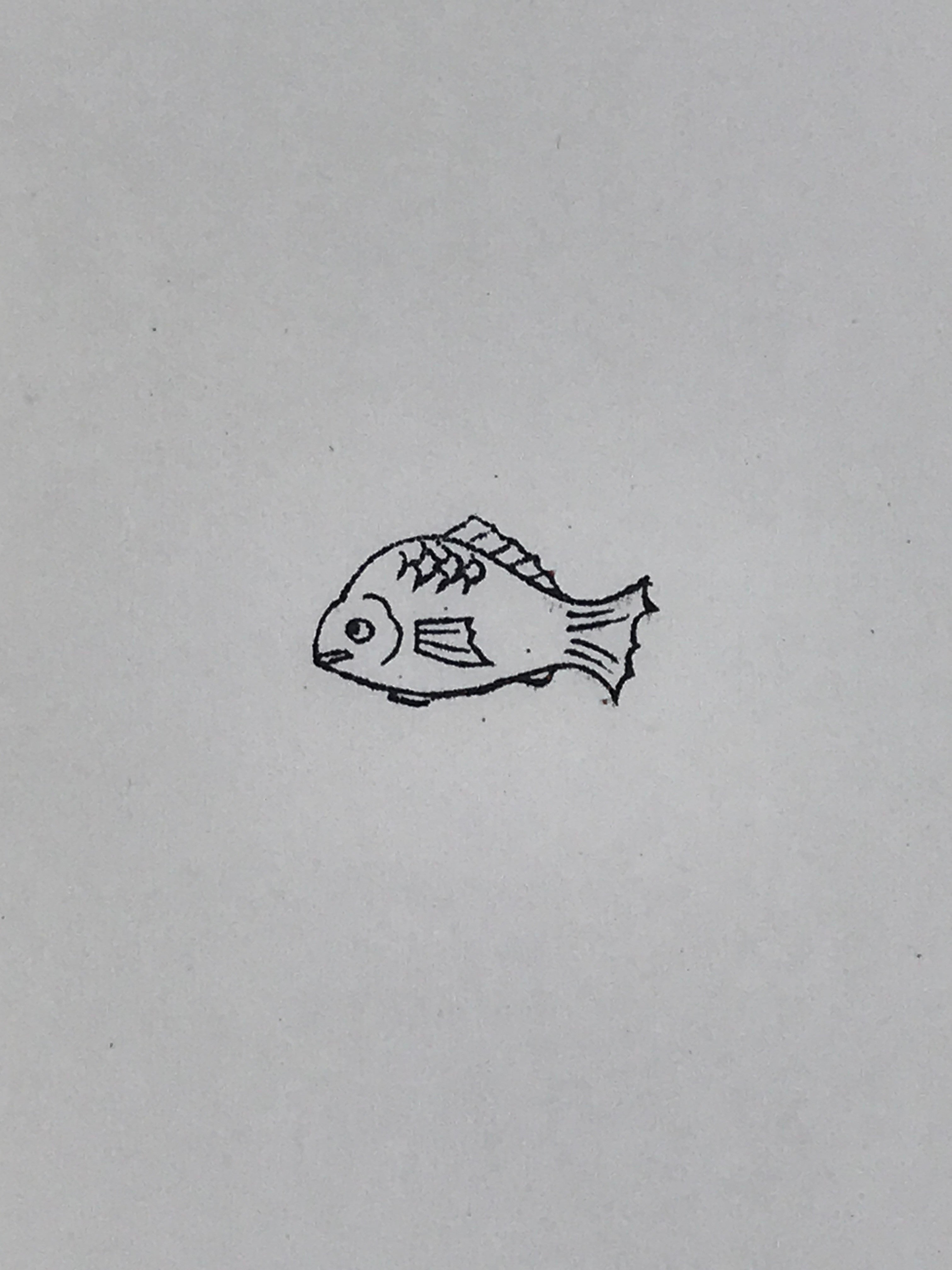 Japanese Rubber Stamp Sea Bream Vtg Fish Luck Sponge Base Stationary HS189