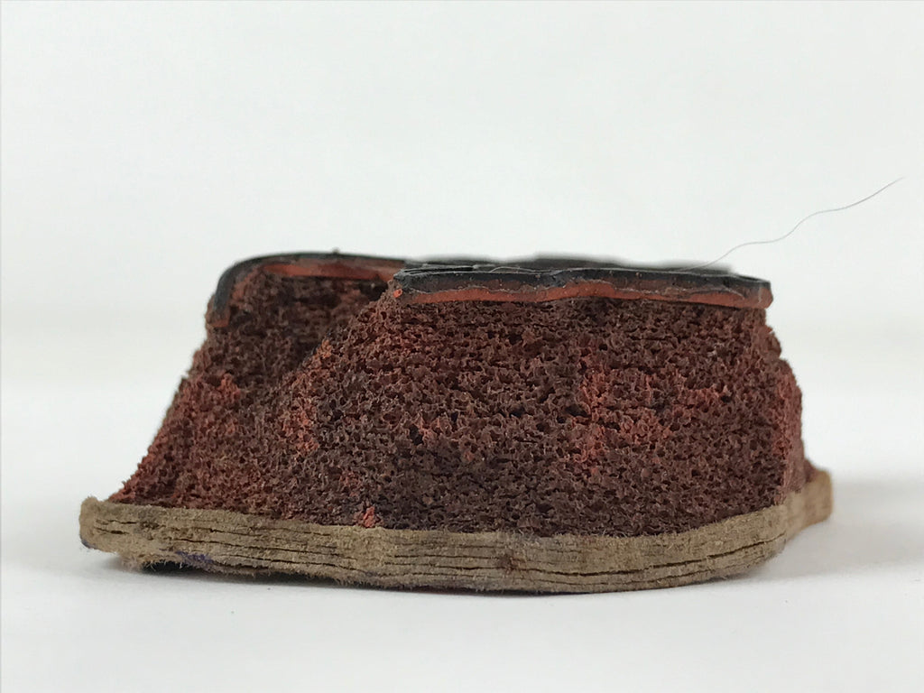 Japanese Rubber Stamp Tanuki Halberd Vtg Animal Sponge Base Stationary HS262