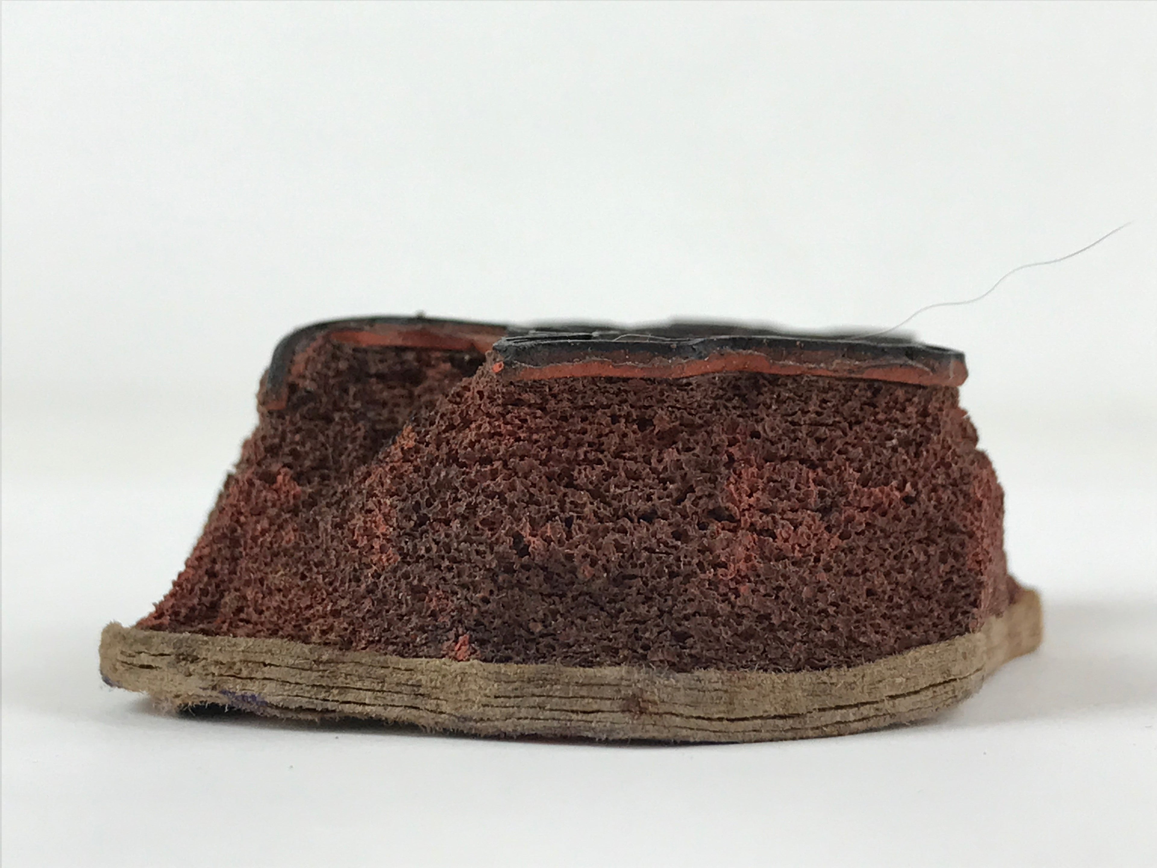 Japanese Rubber Stamp Tanuki Halberd Vtg Animal Sponge Base Stationary HS262