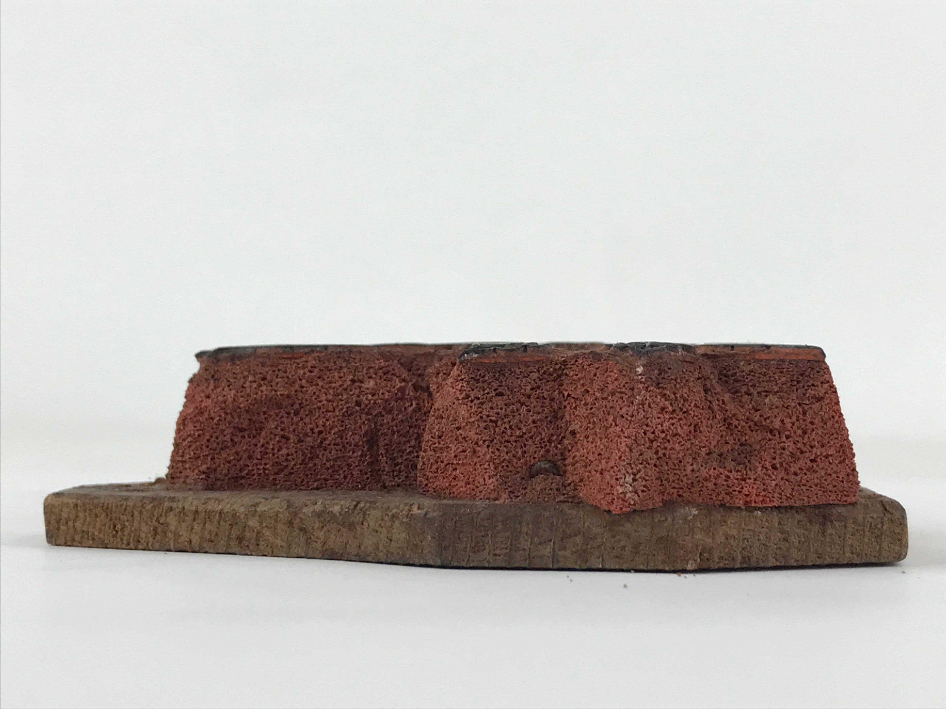 Japanese Rubber Stamp Tree Branch Foliage Vtg Sponge Base Stationary HS283