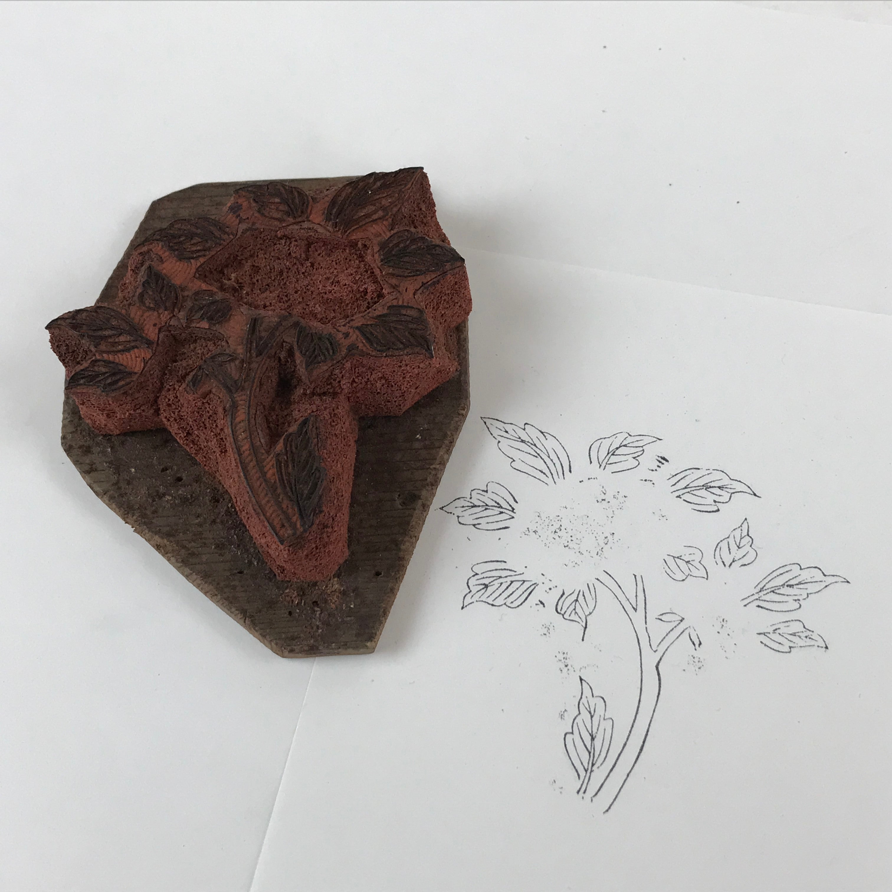 tree branch rubber stamp Japanese Rubber Stamp Tree Branch Foliage Vtg Sponge Base Stationary H