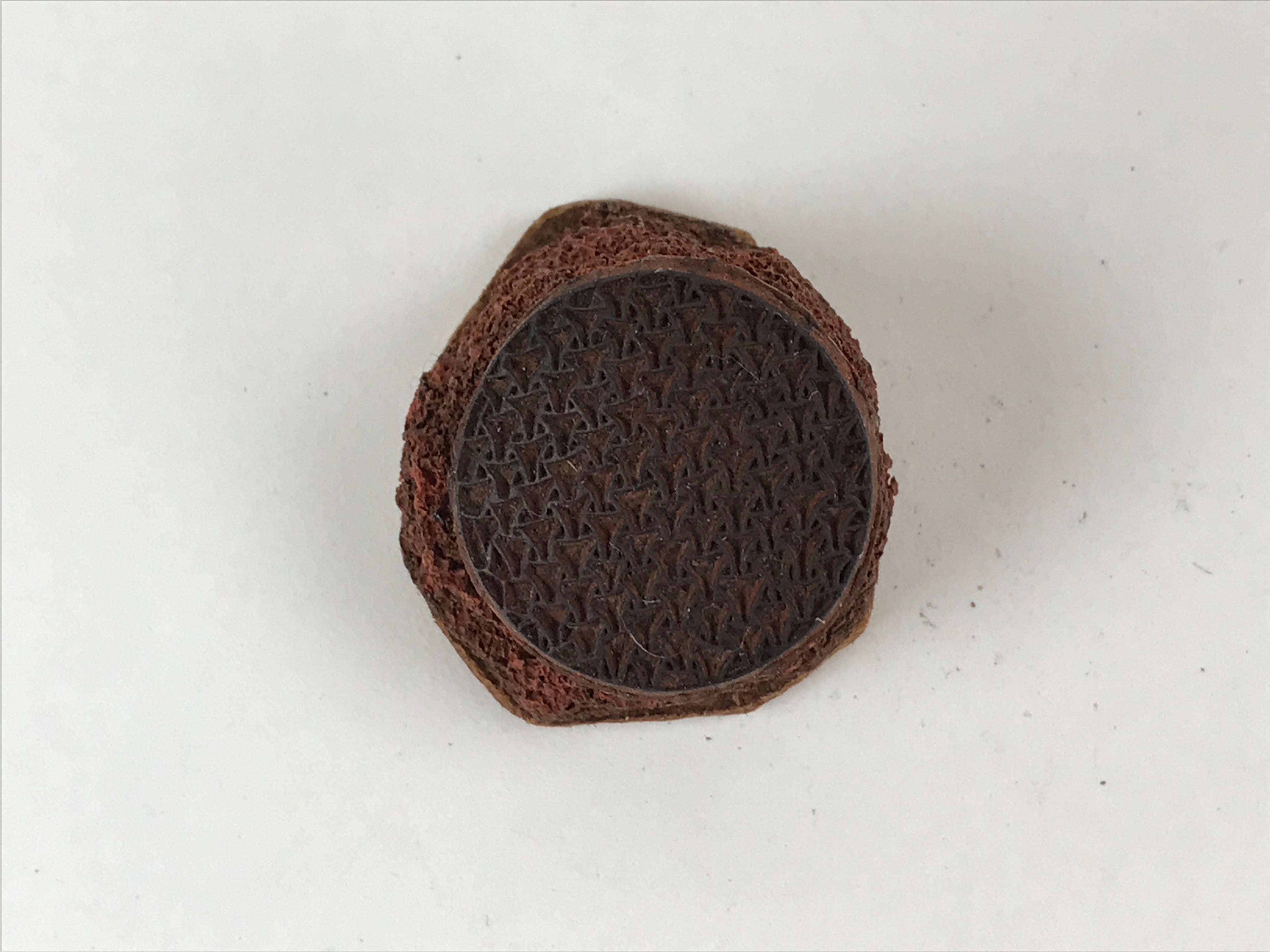 Japanese Rubber Stamp Triangle Geometric Pattern Vtg Sponge Stationary HS245