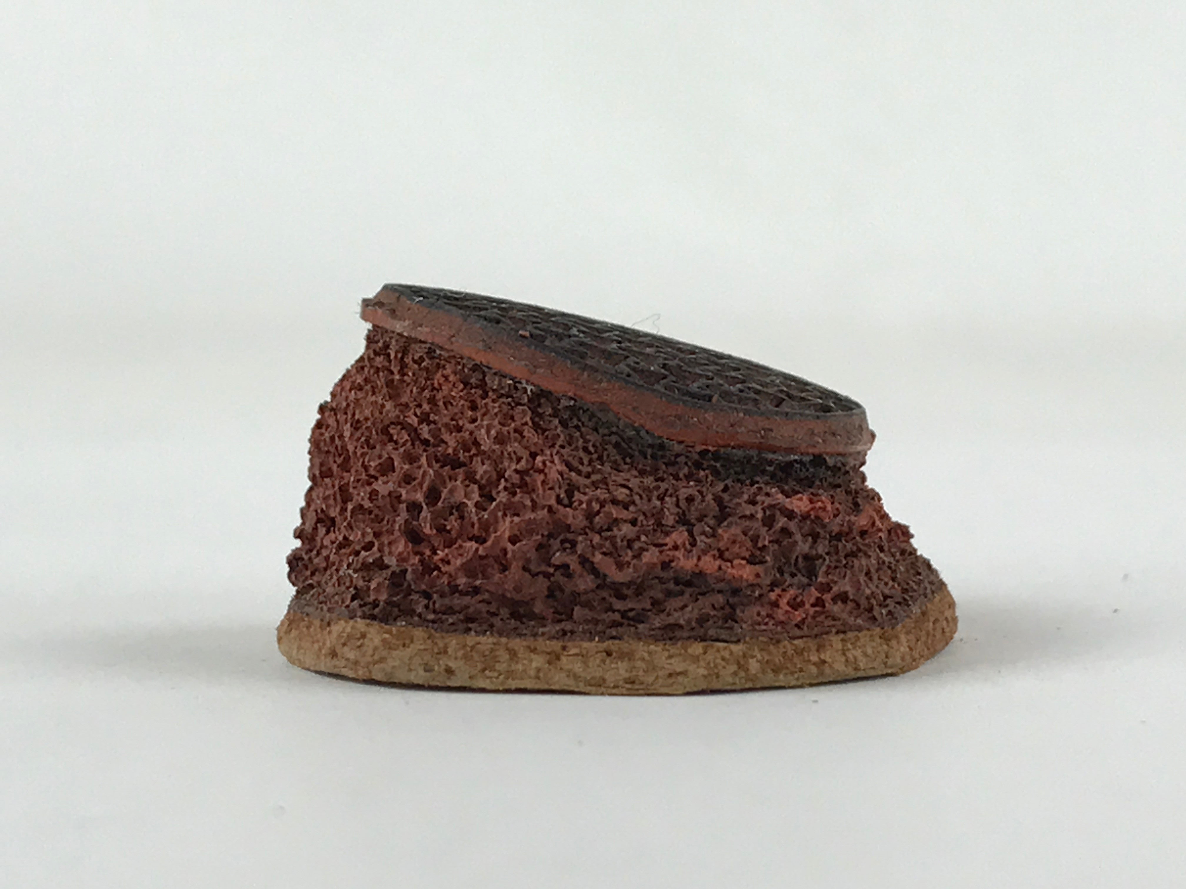 Japanese Rubber Stamp Triangle Geometric Pattern Vtg Sponge Stationary HS245