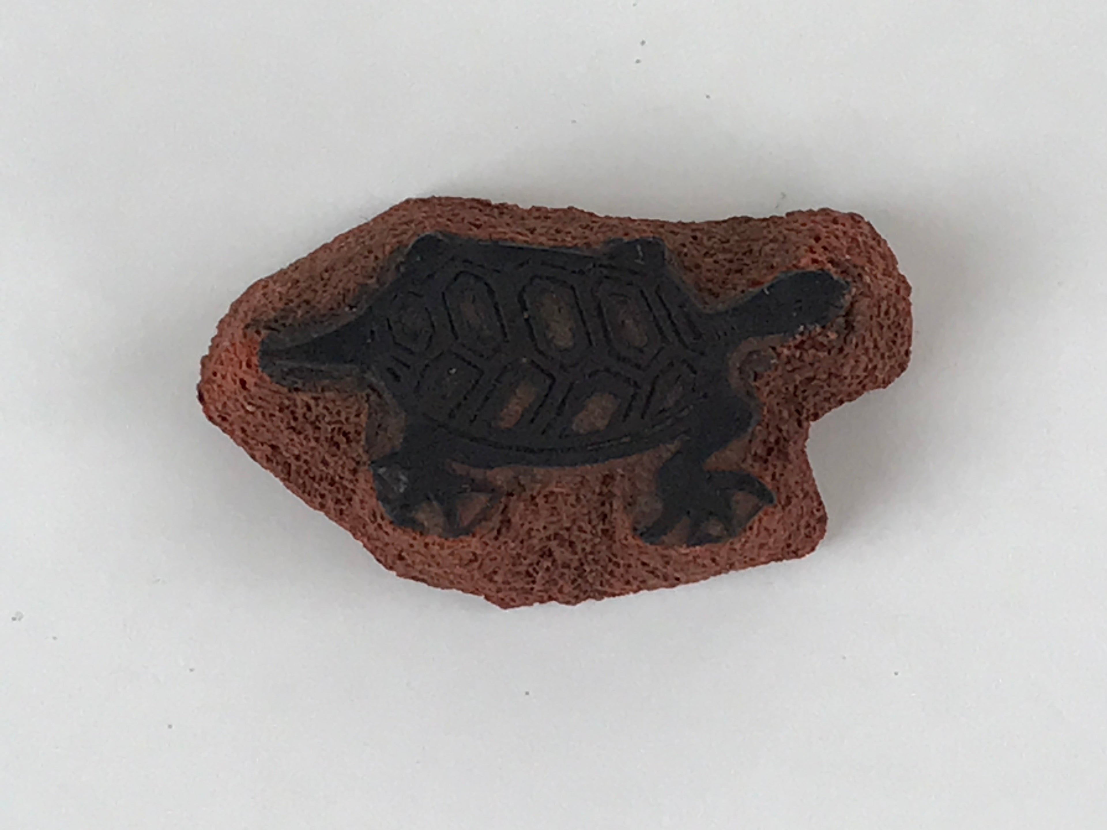 Japanese Rubber Stamp Turtle Vtg Kame Sponge Base Stationary HS232