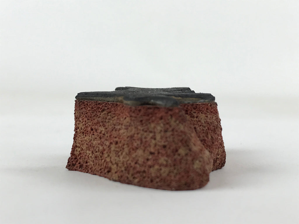 Japanese Rubber Stamp Two Flying Cranes Vtg Bird Sponge Base Stationary HS249