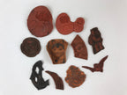 Japanese Rubber Stamps Without Base 10 Pcs Vtg Animal Kanji Stationary HS229