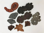Japanese Rubber Stamps Without Base 9 Pcs Vtg Floral Assorted Stationary HS228