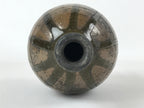 Japanese Sake Bottle Ceramic Kayoi-Tokkuri Vtg Dark Brown Drip Glaze TS604
