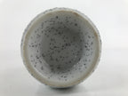 Japanese Sake Bottle Ceramic Tokkuri Ichigo Vtg White Black Ideograms TS645
