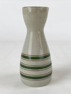 Japanese Sake Bottle Ceramic Tokkuri Vtg Ichi-Go Beige Crackle Glaze Lines TS620