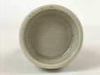 Japanese Sake Bottle Ceramic Tokkuri Vtg Ichi-Go Beige Crackle Glaze Lines TS620