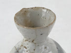 Japanese Sake Bottle Ceramic Tokkuri Vtg Light Gray Light Blue Ideograms TS594