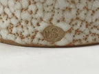 Japanese Sake Bottle Ceramic Tokkuri Vtg Shino Ware White Brown Glaze TS611