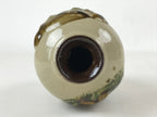 Japanese Sake Bottle Ceramic Tokkuri Vtg Shishi Lion Dragon Brown Beige TS601