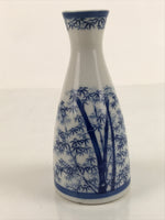 Japanese Sake Bottle Porcelain Sometsuke Tokkuri Ichi-Go Bamboo Blue TS687