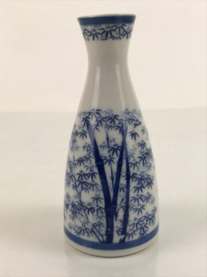 Japanese Sake Bottle Porcelain Sometsuke Tokkuri Ichi-Go Bamboo Blue TS687