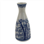 Japanese Sake Bottle Porcelain Sometsuke Tokkuri Ichi-Go Bamboo Blue TS687