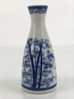 Japanese Sake Bottle Porcelain Sometsuke Tokkuri Ichi-Go Bamboo Blue TS688