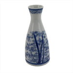 Japanese Sake Bottle Porcelain Sometsuke Tokkuri Ichi-Go Bamboo Blue TS688