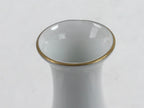 Japanese Sake Bottle Porcelain Tokkuri Vtg Cherry Blossoms White Blue TS682