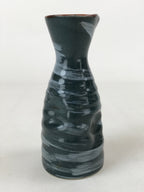 Japanese Sake Bottle Porcelain Tokkuri Vtg Ichi-Go Blue Brushstroke Design TS618
