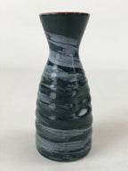 Japanese Sake Bottle Porcelain Tokkuri Vtg Ichi-Go Blue Brushstroke Design TS618
